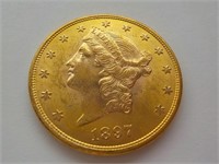 GOLD 1897 S $20.00 Double Eagle Coronet