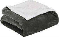 Basics Ultra-Soft Micromink Sherpa Blanket - Twin