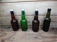 Vtg. Grolsch Glass Beer Bottles