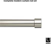 Umbra Cappa 1-Inch Curtain Rod, Includes 2