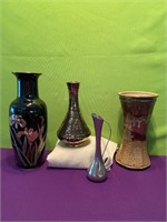 Decorative Vases, Ceramic, Stoneware,Silver Plate