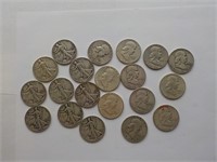 $10.00 Silver half dollars $4.50 Waling Liberty,