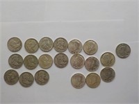 $10.00 Silver half dollars $4.00 1964 Kennedy, 6
