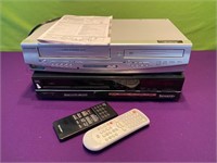 Sharp VHS player, Sylvania DVD / VHS Player