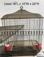 Small Bird Cage / Finch/Budgie/Canary 18x10x22