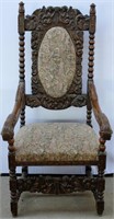 Antique Hand Carved Throne Chair