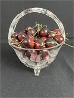 Beautiful Crystal Glass Bride’s Basket with Handle