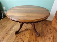 Vintage Round Carved Legs Coffee Table
