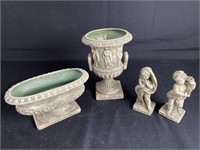 Lot Of 4 Olympia Napcoware Pieces - Cherubs, Vases