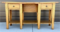 Broyhill Attic Heirlooms Rustic Oak Sofa Table