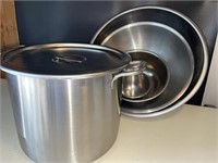 Lot Of 7-pcs Of Stainless Cookware