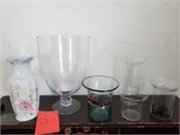Large glass vases lot