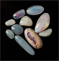 Fire Opal, Mexican Galaxy and Milky Opals (10)