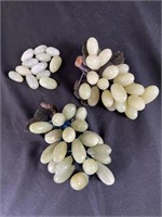 Lot of 2+ green stone (jade/onyx/quartz?) grapes