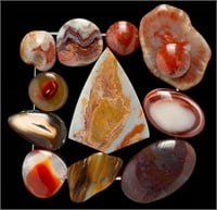 Red Horn Agates, Eye Agates, Crazy Lace Agates +