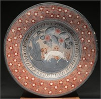 Hand Painted Mexican Clay Decorative Wall Plate