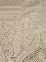 Large Rectangular Beige table cloth