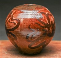 Signed Stoneware Glazed Vase