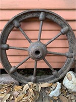 Large Cast iron wagon wheel