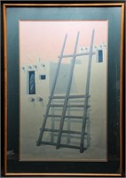 Deborah Hiatt Acoma Ladders Print Matted