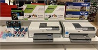 (2) HP Printers & (2) Boxes Printer Ink