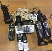 Five wireless phones , two line phones and cable
