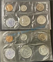 1960 and 1961 silver proof sets
