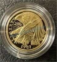 1987 1/4 ounce gold US Constitution coin