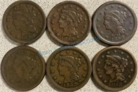 High grade large cent 1848, 49, 50, 51, 52, 53