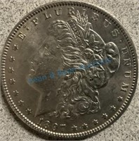 1897 Morgan silver dollar BU