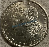 1900 New Orleans Morgan, silver dollar gem quality