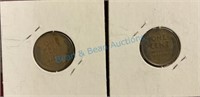 1909 VDB pennies, high grade, 2pcs