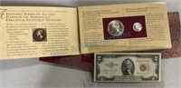 1993 Thomas Jefferson Silverdollar, three piece