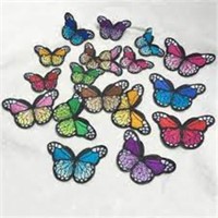 10PCS Embroidery Butterfly Sew Iron On Patch Badge