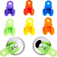 Pack of 6 vibrantly colored drink protectors and s