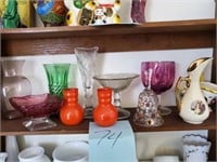 Colored vase lot