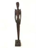 20.5" Hand Carved Wooden Statue