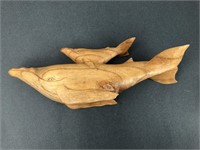 Whale Wooden Sculpture As Is
