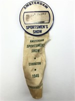 1946 Amsterdam Sportsmen's Show Exhibitor Pin