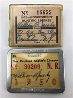 1950s Hunting & Fishing License Pins