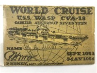 WORLD CRUISE USS WASP CVA-18 Carrier US NAVY Tag