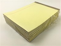Set of 12 Yellow Notepads 8.5x11