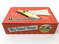 Vintage MY SCHOOL BOX Cardboard Storage Box