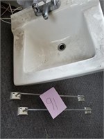Porcelain sink and towel bars