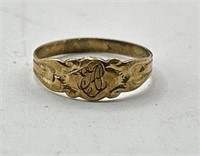Antique 10k gold baby ring, 0.28g