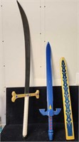 Wooden cosplay swords with wood sheath