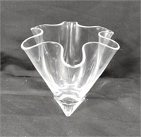 Steuben glass handkerchief vase 5"h. x 6"diam.