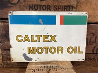 Caltex Motor Oil Tin Oil Rack Sign