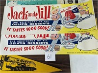 Vintage Jack & Jill Dessert Advertising Posters
