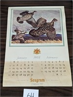 1953 Seagram's Calendar